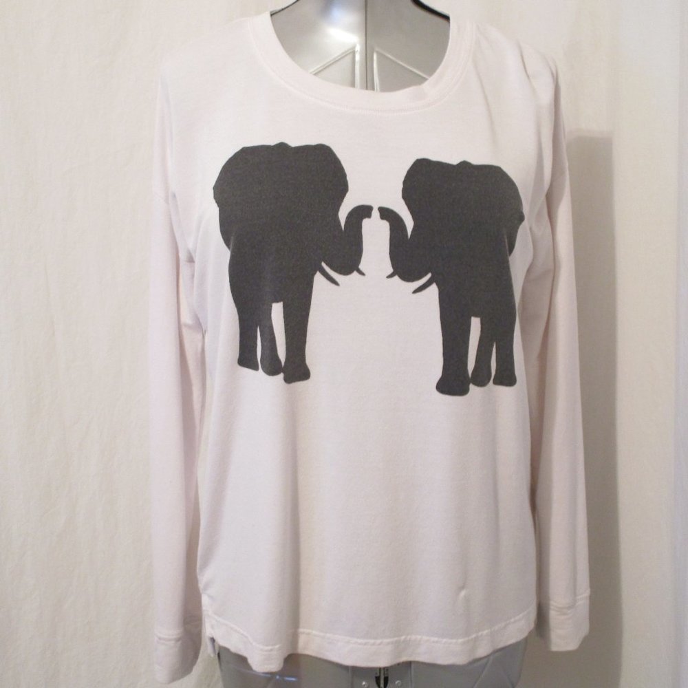 Kensi Elephant Graphic Long Sleeve Tee L